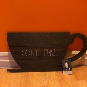 Rae Dunn COFFEE TIME Mug Shape Sign